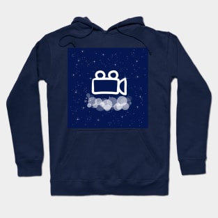 camcorder, video filming, movie camera, videographer, technology, light, universe, cosmos, galaxy, shine, concept, illustration Hoodie